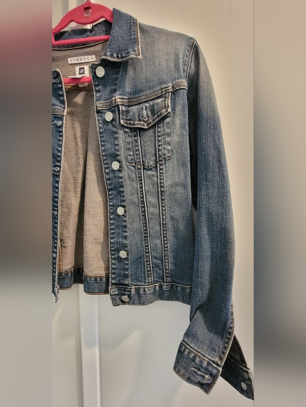 GAP Stretch Denim Jacket - Blue M - Picture 2 of 12
